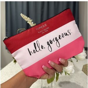 Limited Edition CLINIQUE X KATE SPADE , HELLO, GORGEOUS MAKEUP COSMETIC BAG
